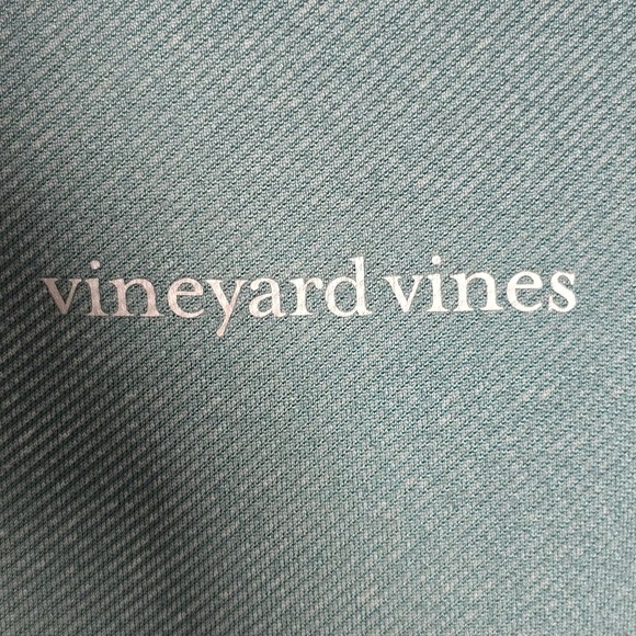 Vineyard Vines‎ Mens Shirt XL Green Sankaty Quarter-Zip Pullover Performance - Picture 4 of 13